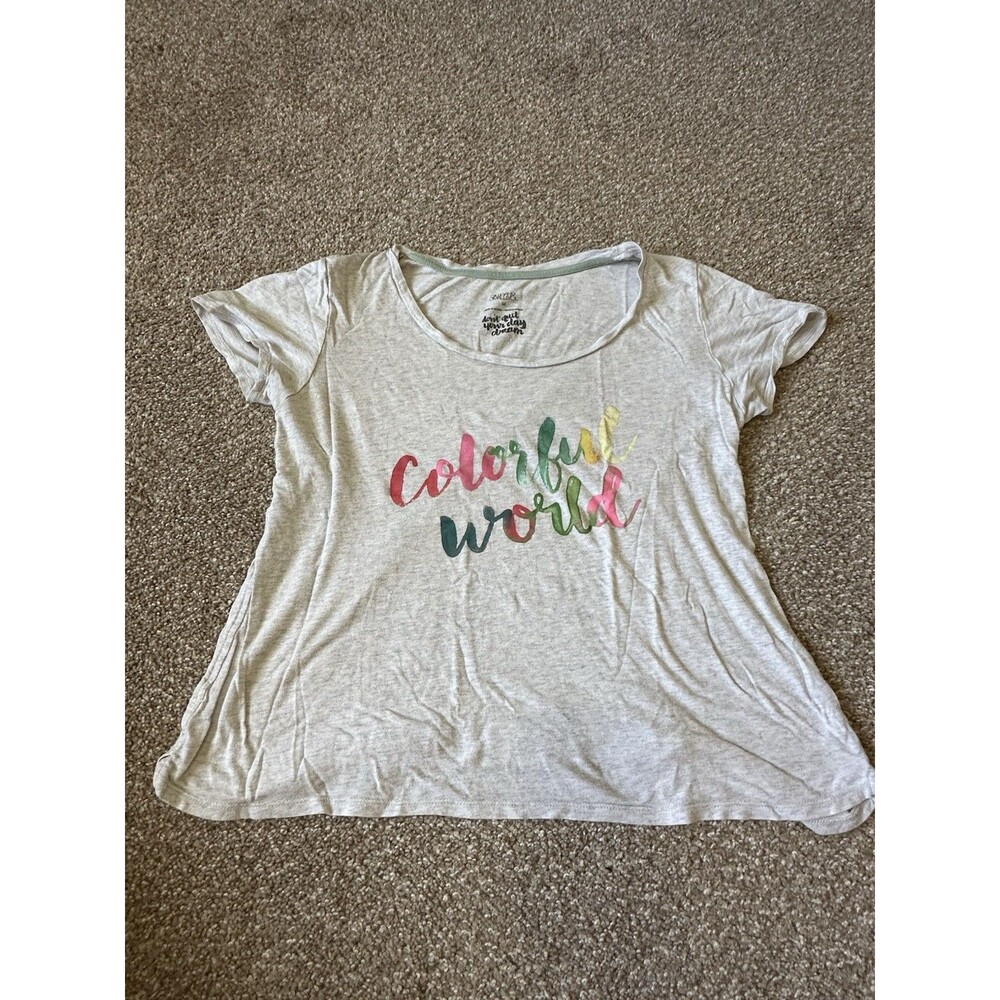 Gillian & O’Malley Don’t Quit Your Day Dream Beautiful World Pajama Shirt Size M
